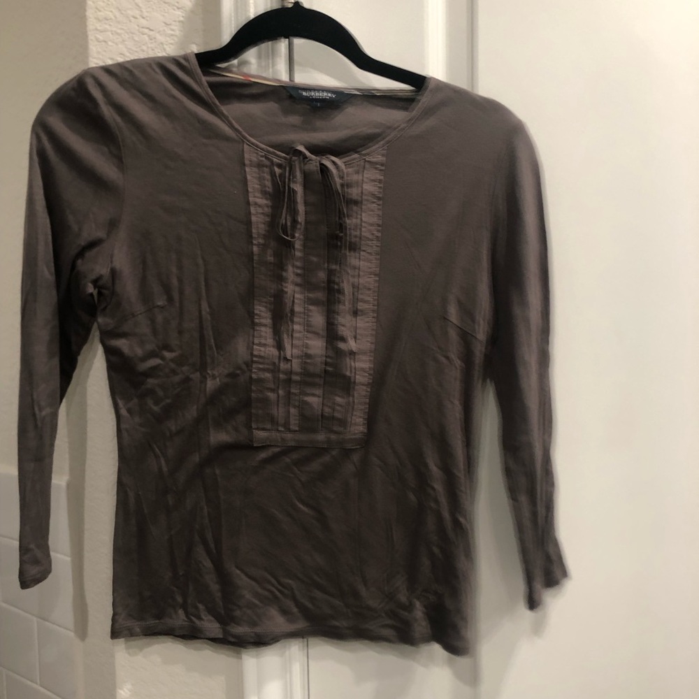 Burberry Gray long Sleeve Shirt Size